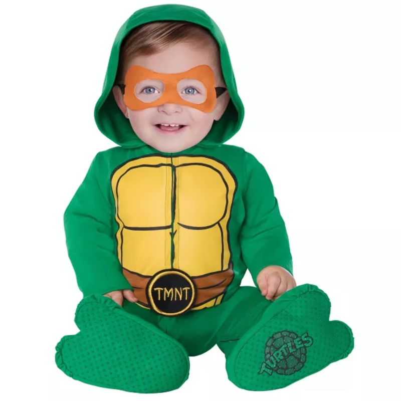 Baby Teenage Mutant Ninja Turtle Coverall Costume GREEN 0 TO 6 MONTHS