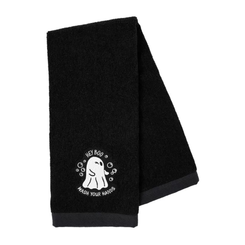 Ghost Bath Towel BLACK AND WHITE