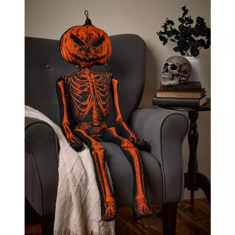 Gourdie Bones Comfy Curiosity BLACK AND ORANGE 4 FT.