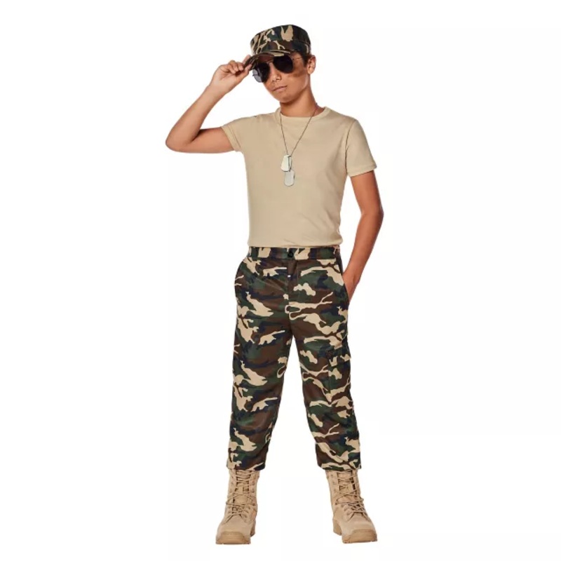 Kids Cadet Costume Kit CAMOUFLAGE CHILD SMALL