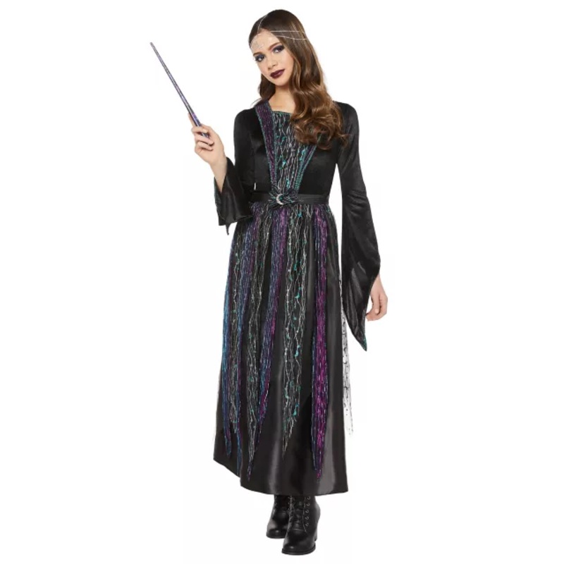 Kids Celestial Sorceress Costume BLACK/PURPLE/GREEN CHILD SMALL