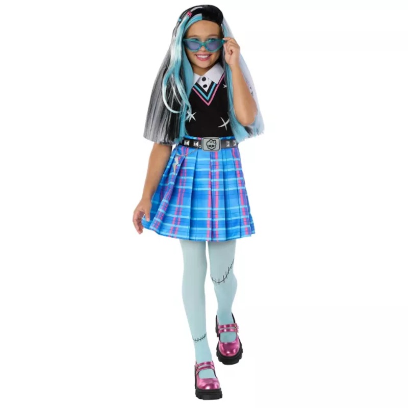 Kids Frankie Stein Costume - Monster High BLACK / MULTI CHILD EXTRA SM