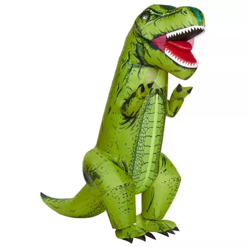 Kids Green Dinosaur Inflatable Costume GREEN CHILD ONE SIZE