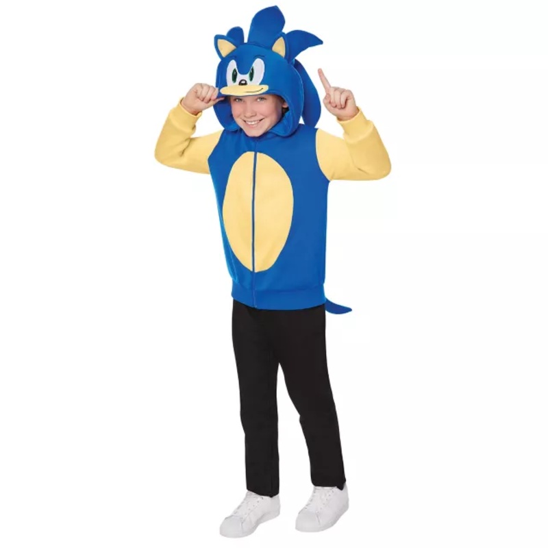Kids Sonic the Hedgehog Costume Top BLUE CHILD EXTRA SM