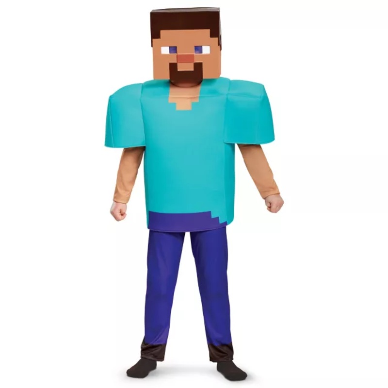Kids Steve Costume Deluxe - Minecraft BLUE CHILD SMALL