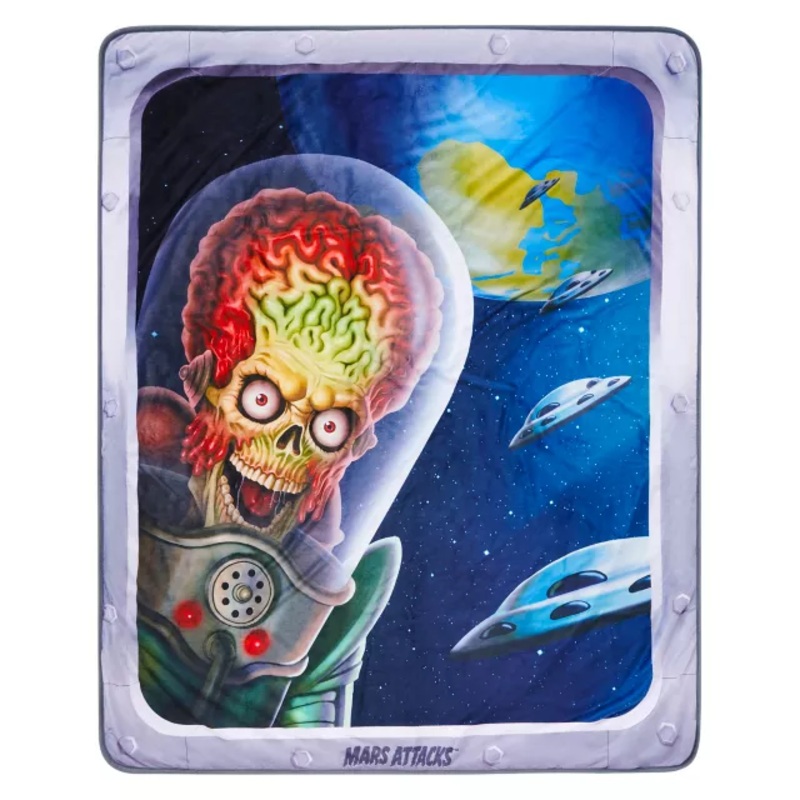 Mars Attacks Window Fleece Blanket MULTI-COLOR