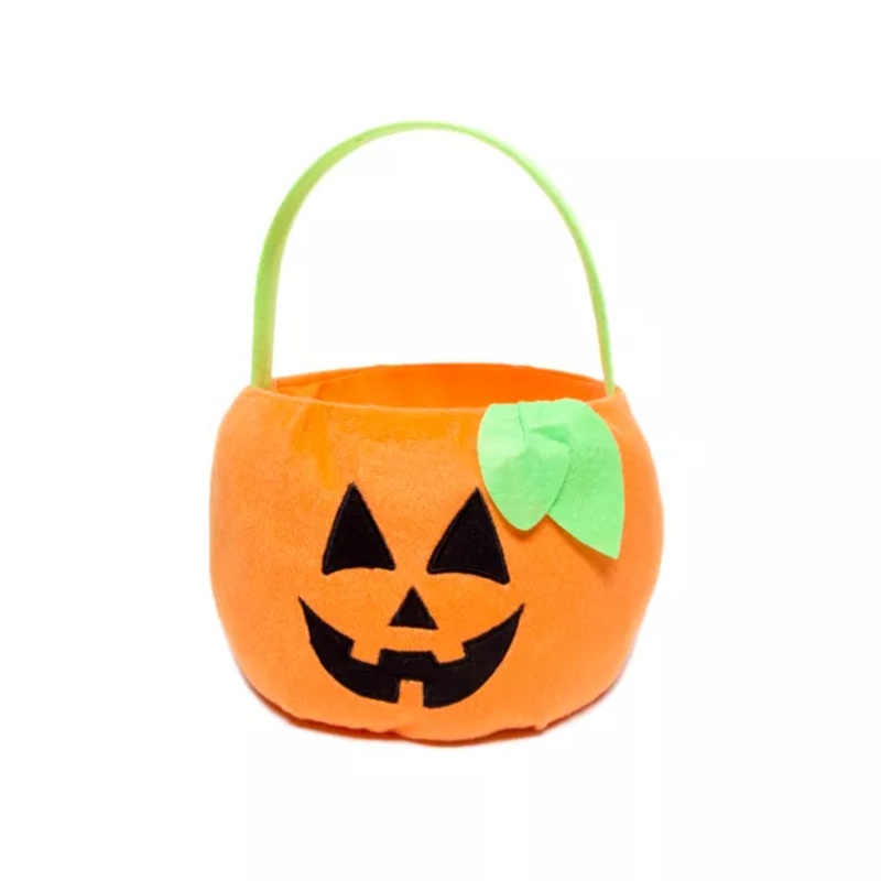 Plush Pumpkin Treat Bucket  No Size