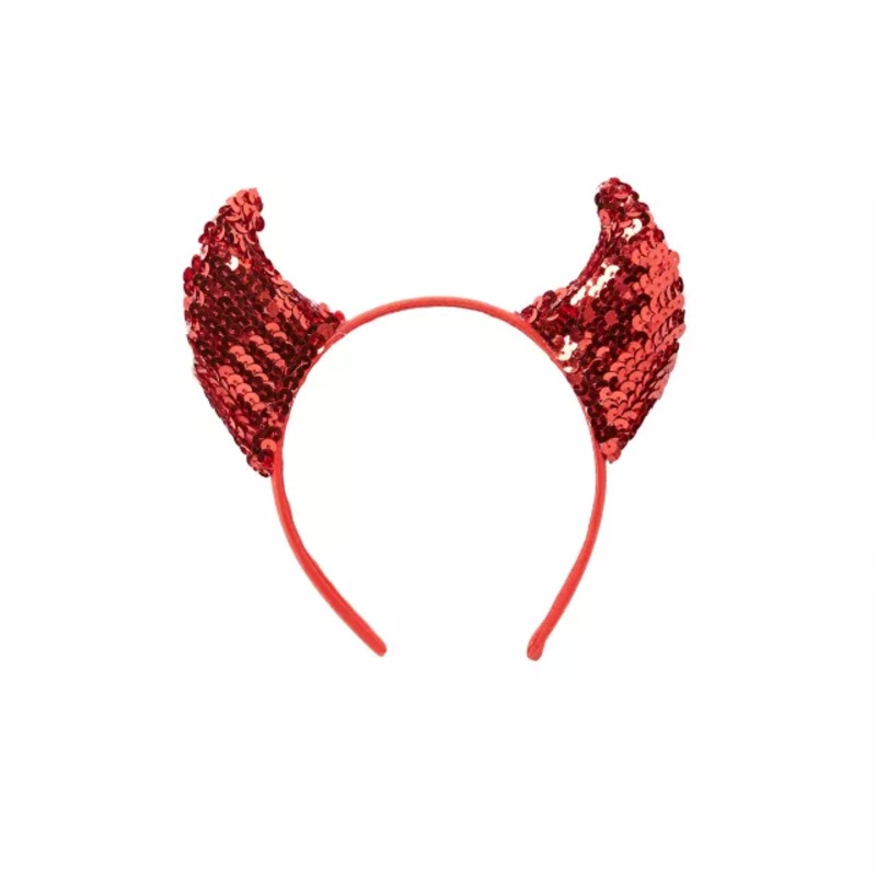 Sequin Devil Headband RED ONE SIZE FITS MOST