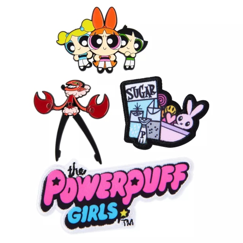 The Powerpuff Girls Patch and Pin Set MULTI-COLOR ONE SIZE FITS MOST