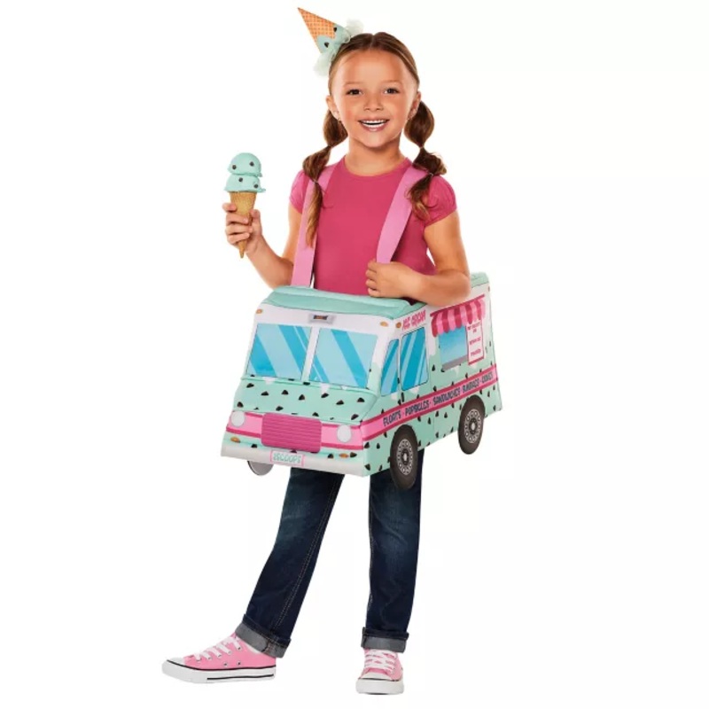 Toddler Ice Cream Truck Ride-Along Costume TEAL T 1 SZ FIT MOST