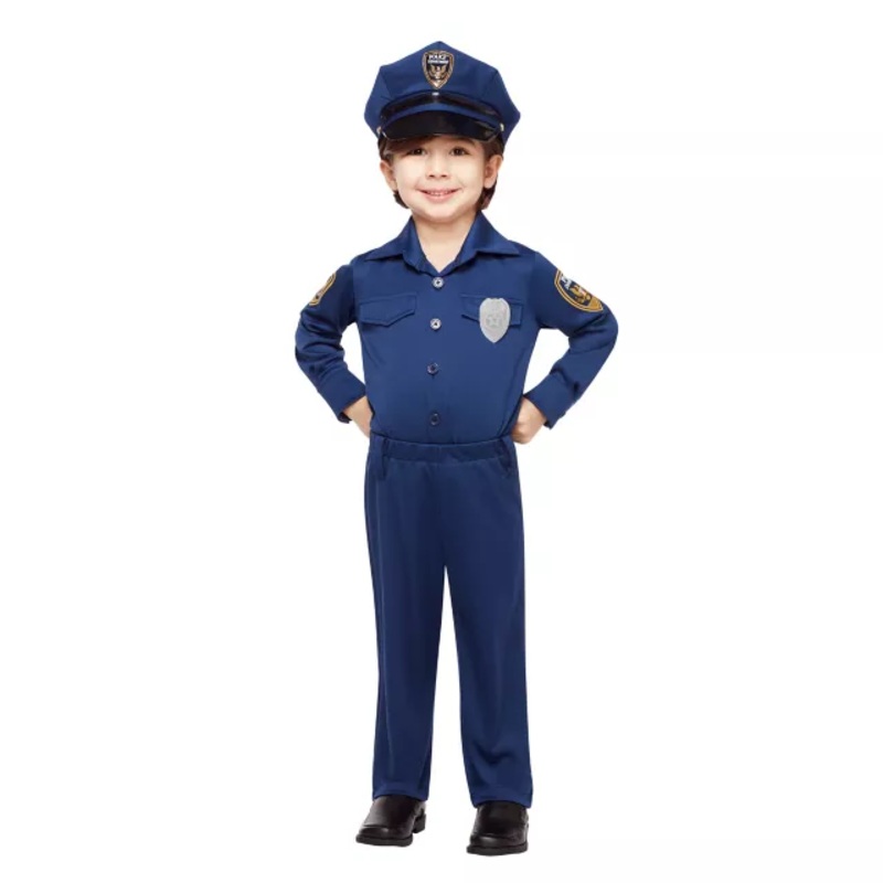 Toddler Police Officer Costume BLUE 2T