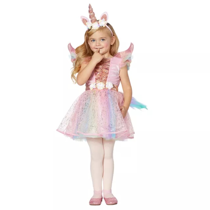 Toddler Winged Unicorn Costume PINK 2T
