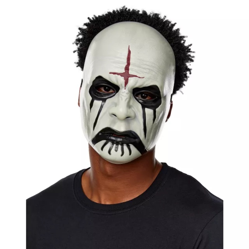 Unholy Priest Half Mask BLACK AND WHITE ONE SIZE FITS MOST