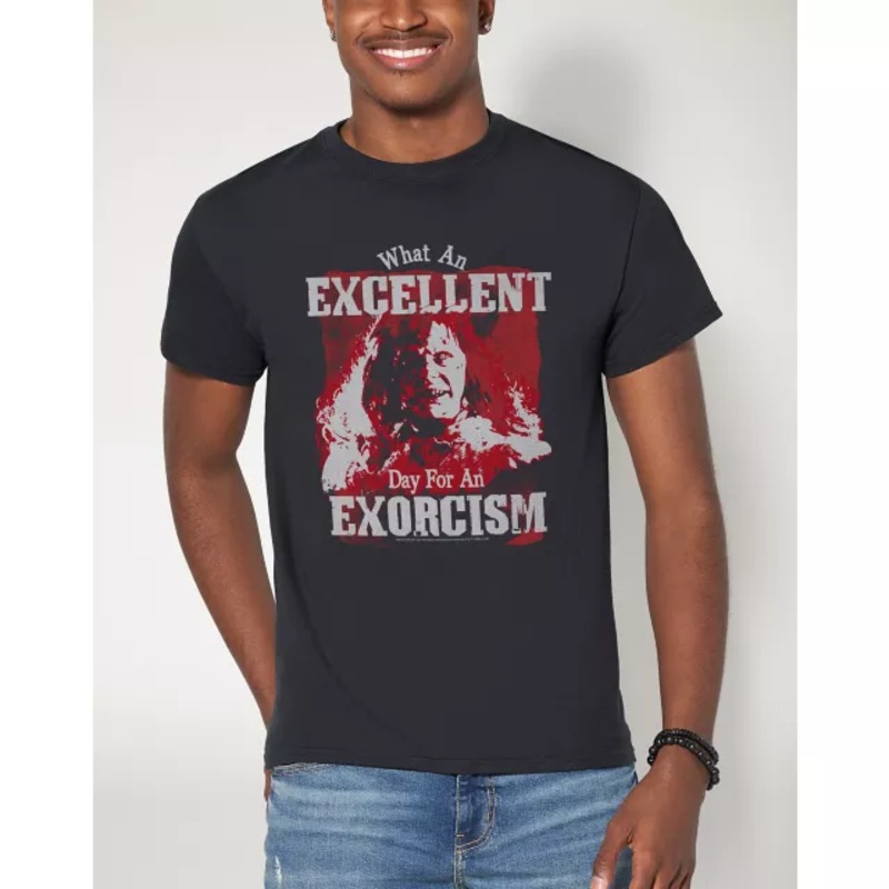 What An Excellent Day T Shirt- The Exorcist BLACK ADULT SMALL