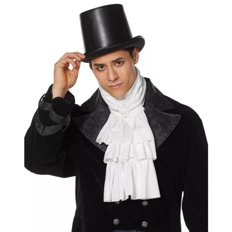 White Vampire Jabot BLACK ONE SIZE FITS MOST