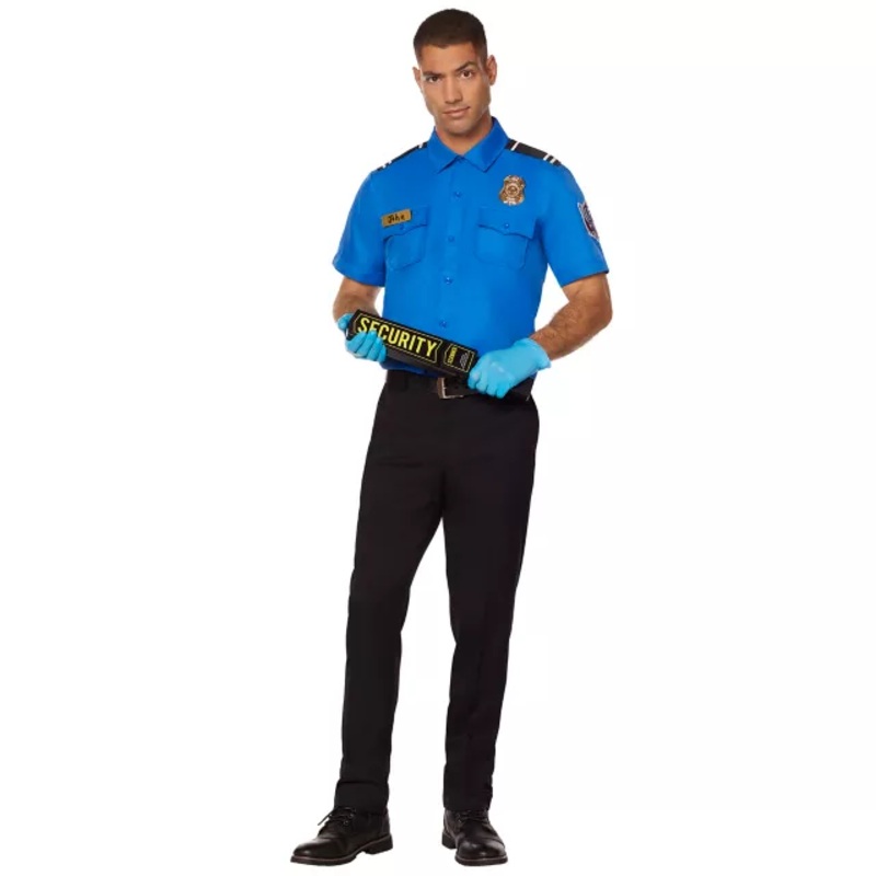 Adult Airport Security Costume BLUE SMALL/MEDIUM
