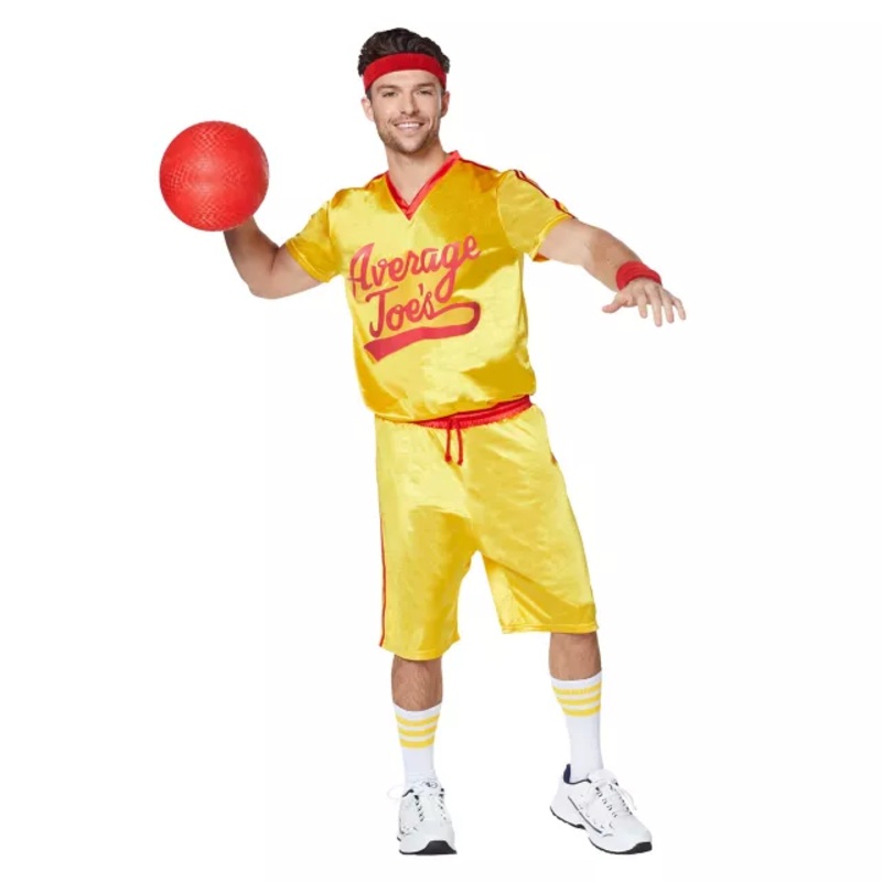 Adult Average Joe's Costume - Dodgeball YELLOW ADULT SMALL