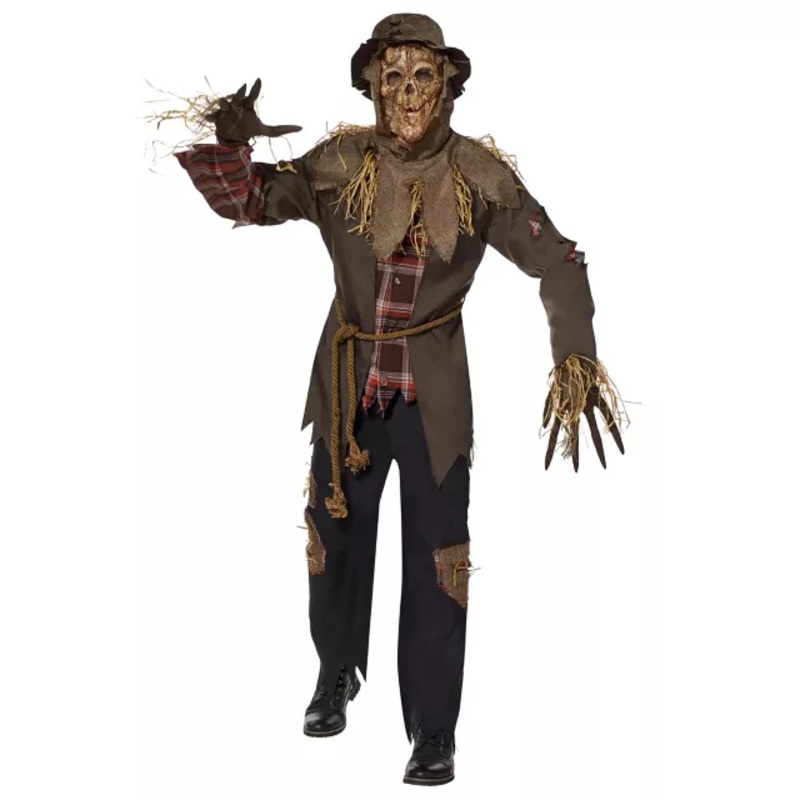 Adult Haunting Scarecrow Costume BROWN ADULT MEDIUM