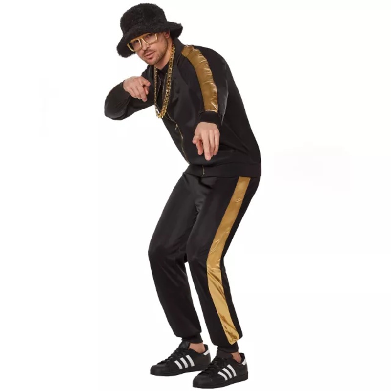 Adult Hip Hop Tracksuit Costume BLACK ADULT MEDIUM