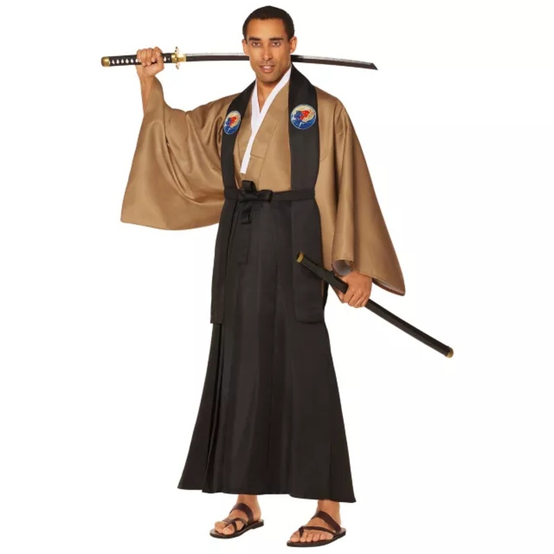 Adult Shogun Robe Costume BLACK/GOLD ONE SIZE FITS MOST
