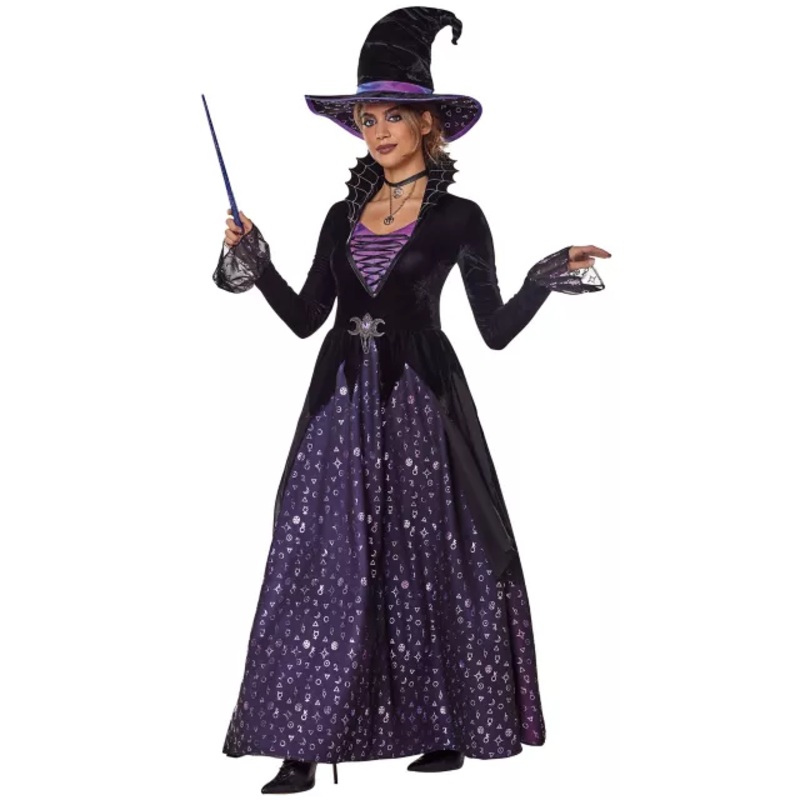 Adult Signature Witch Costume - The Signature Collection BLACK AND PURPLE ADULT SMALL