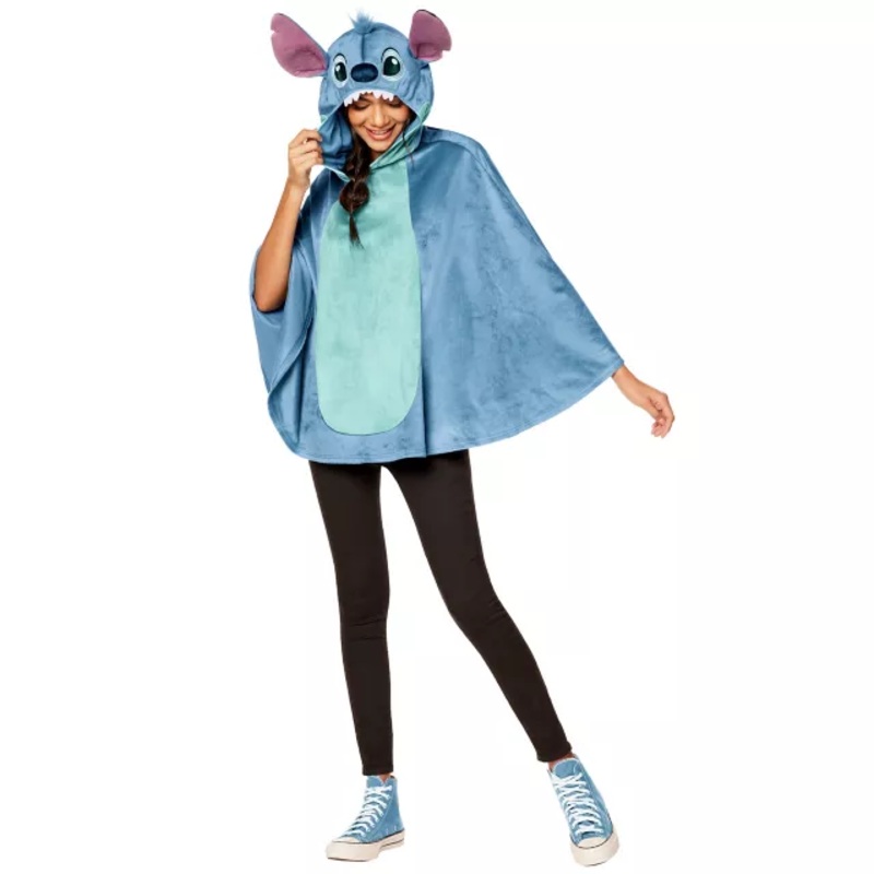 Adult Stitch Poncho Costume Top - Lilo & Stitch BLUE ONE SIZE FITS MOST