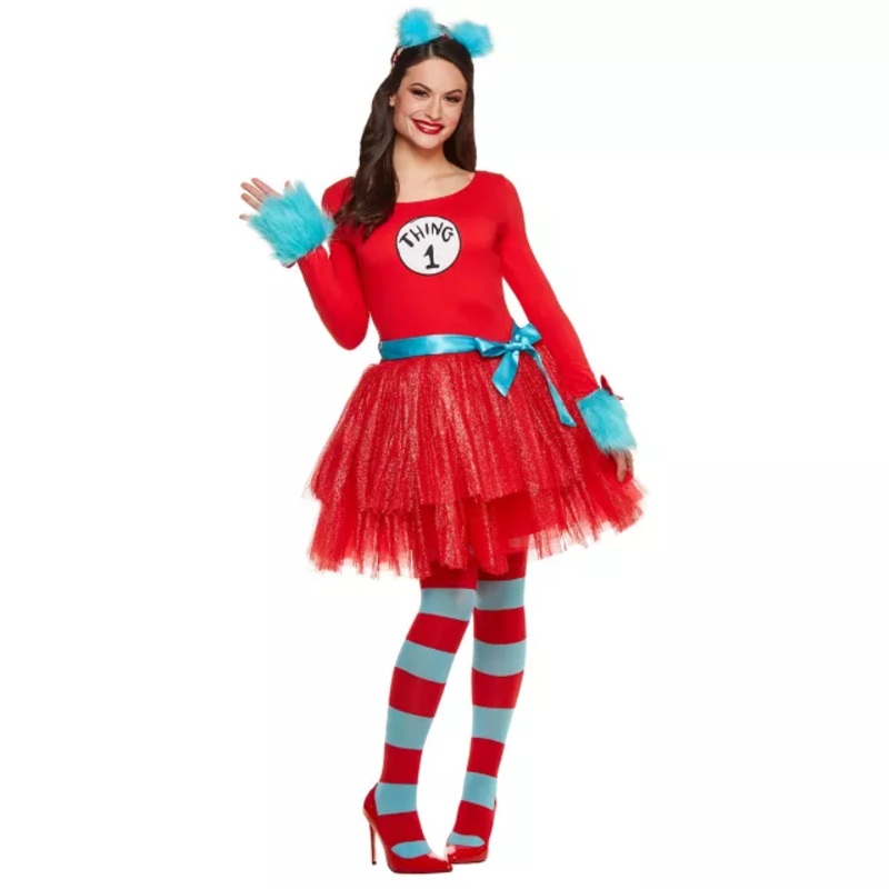 Adult Thing Tutu Dress Costume - Dr. Seuss RED ADULT SMALL