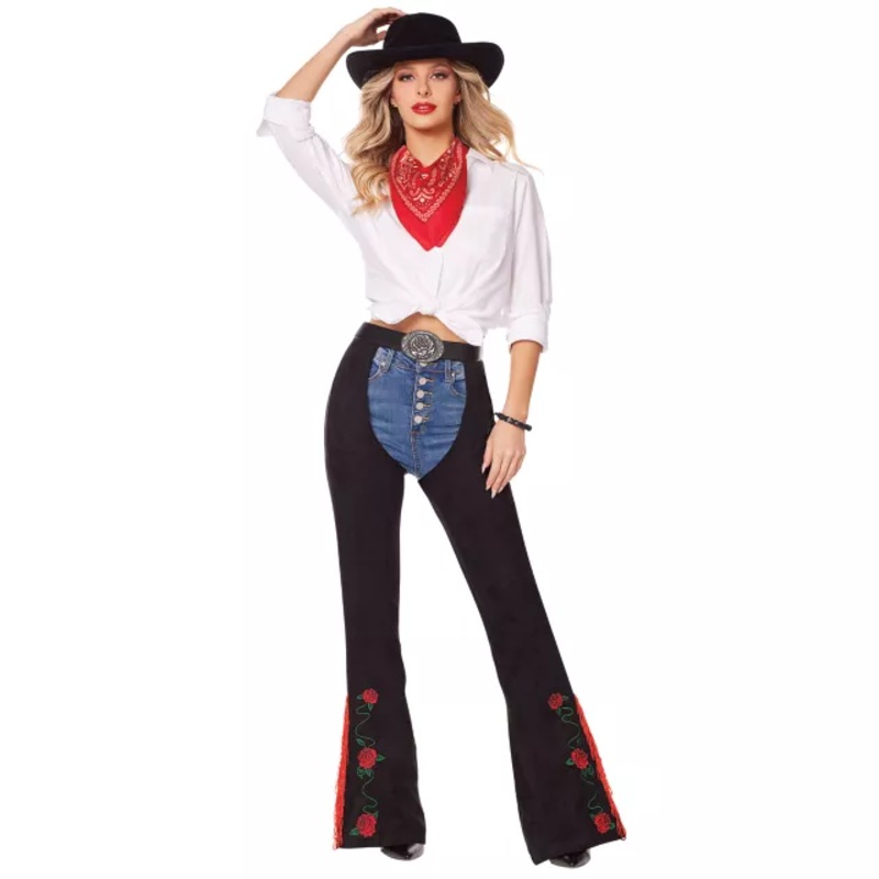 Adult Western Chaps BLACK ADULT SMALL