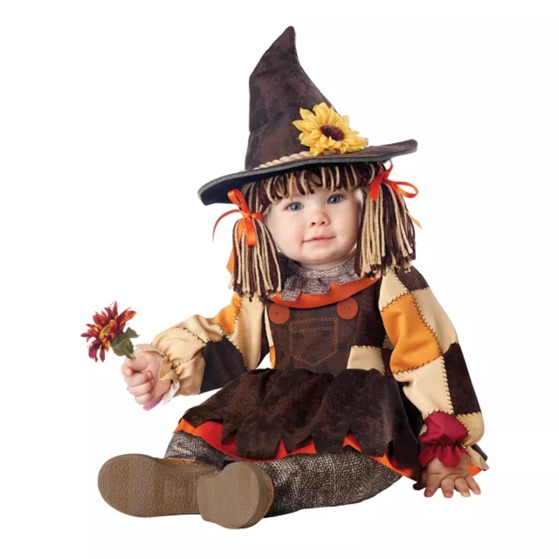 Baby Pumpkin Patch Scarecrow Costume BROWN 0 TO 6 MONTHS