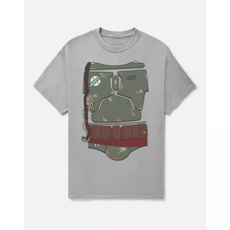 Boba Fett Uniform T-Shirt - Star Wars GRAY ADULT SMALL