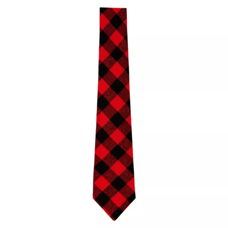 Buffalo Plaid Tie BLACK AND RED