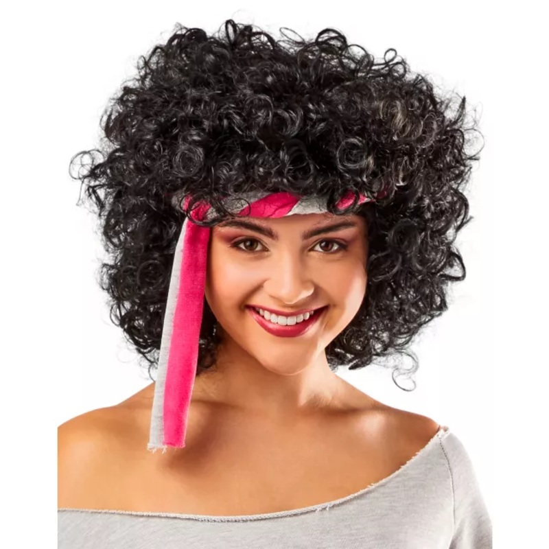 Flashdance Wig BLACK ONE SIZE FITS MOST