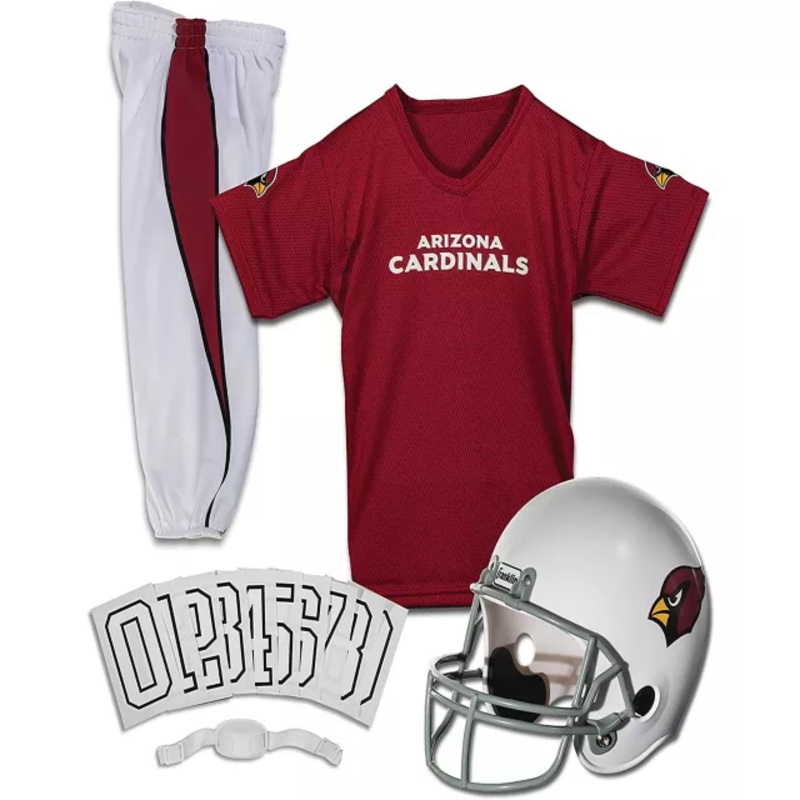 Kids Arizona Cardinals NFL Deluxe Uniform Costume - Franklin Sports RED YOUTH SMALL
