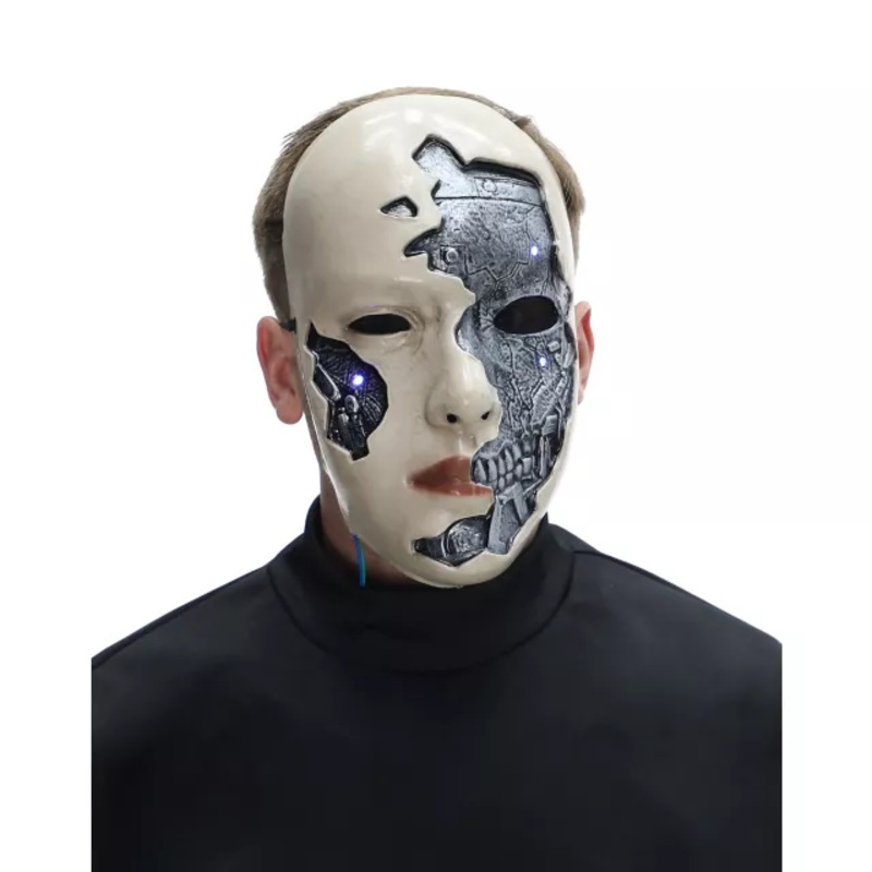 Light-Up Bot Half Mask MULTI-COLOR CHILD ONE SIZE