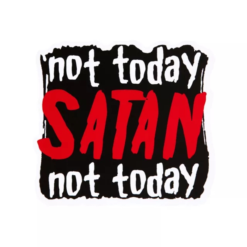 Not Today Satan Magnet MULTI-COLOR