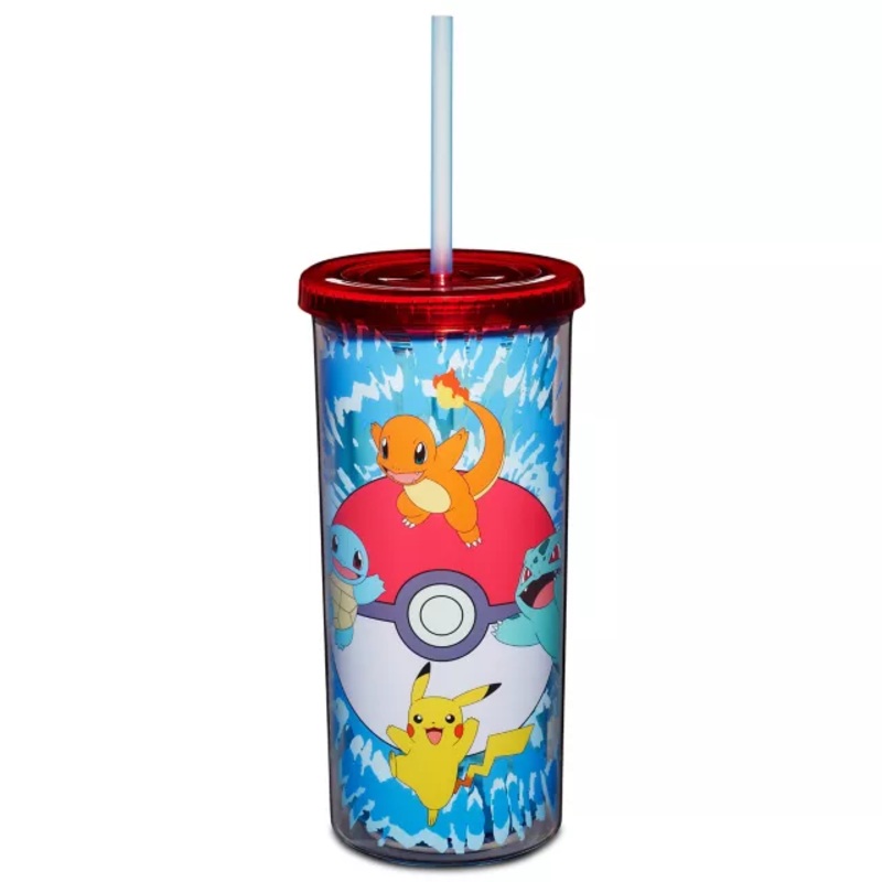 Pokmon Characters Cup with Straw - 20 oz. MULTI-COLOR 20 OUNCE