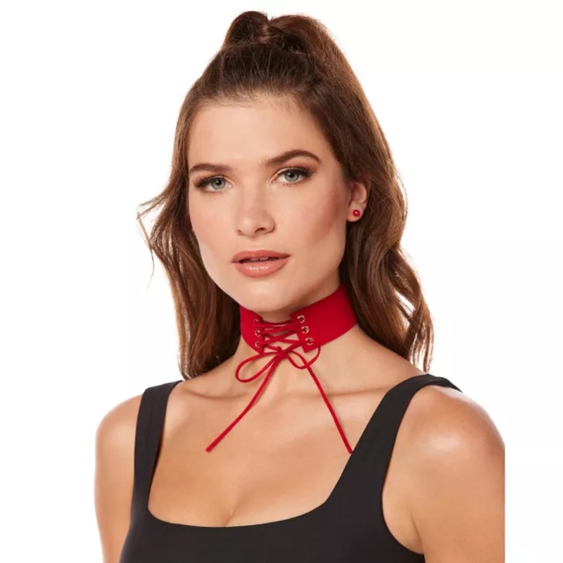 Red Riding Hood Choker Necklace RED ONE SIZE FITS MOST