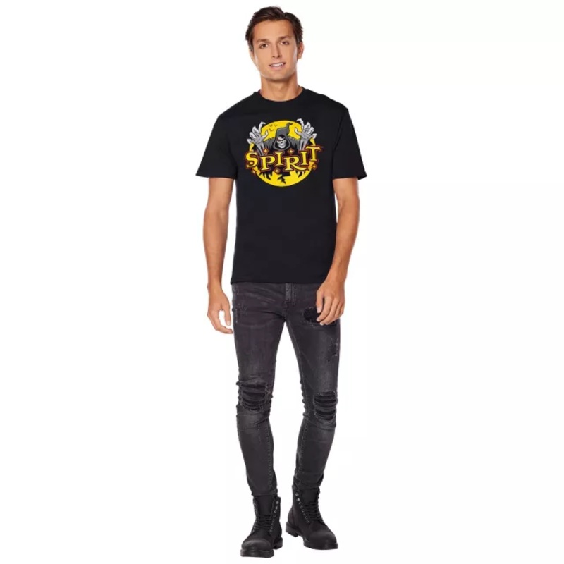 Spirit Halloween T Shirt BLACK ADULT SMALL