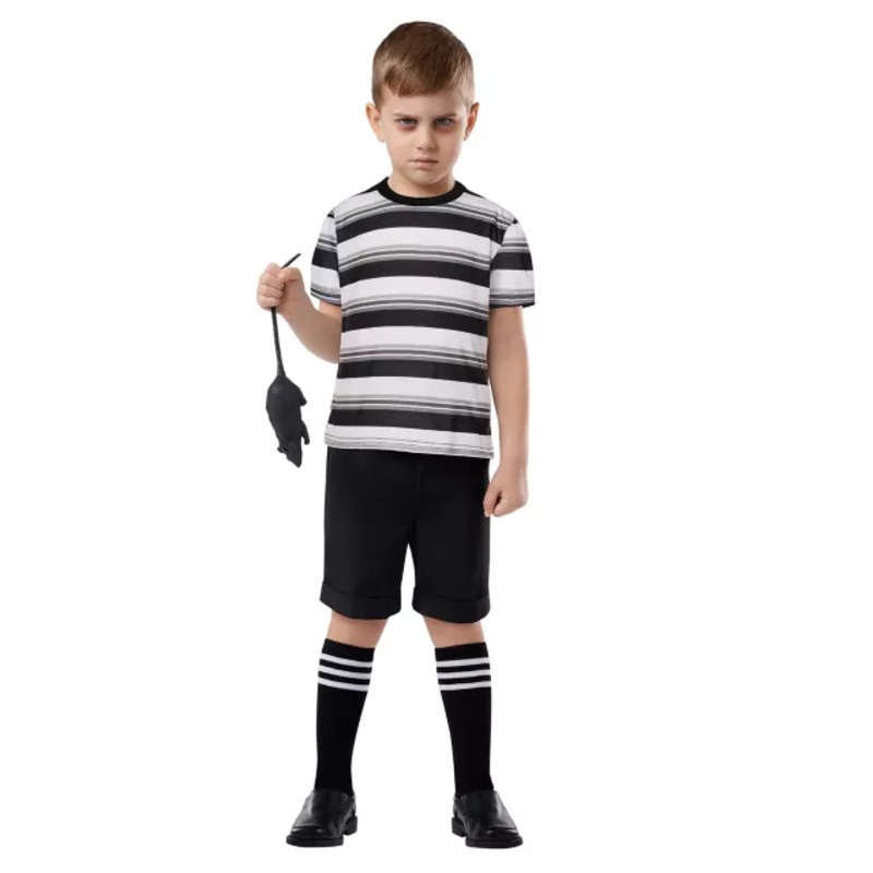 Toddler Pugsley Addams Costume - The Addams Family BLACK AND WHITE 2T