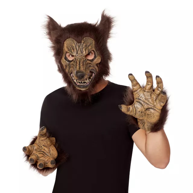 Werewolf Half Mask with Hands  ONE SIZE FITS MOST