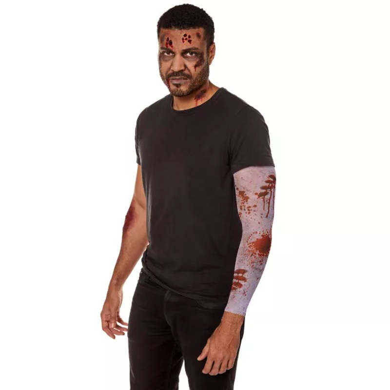 Zombie Tattoo Sleeve GREY / BLUE ONE SIZE FITS MOST