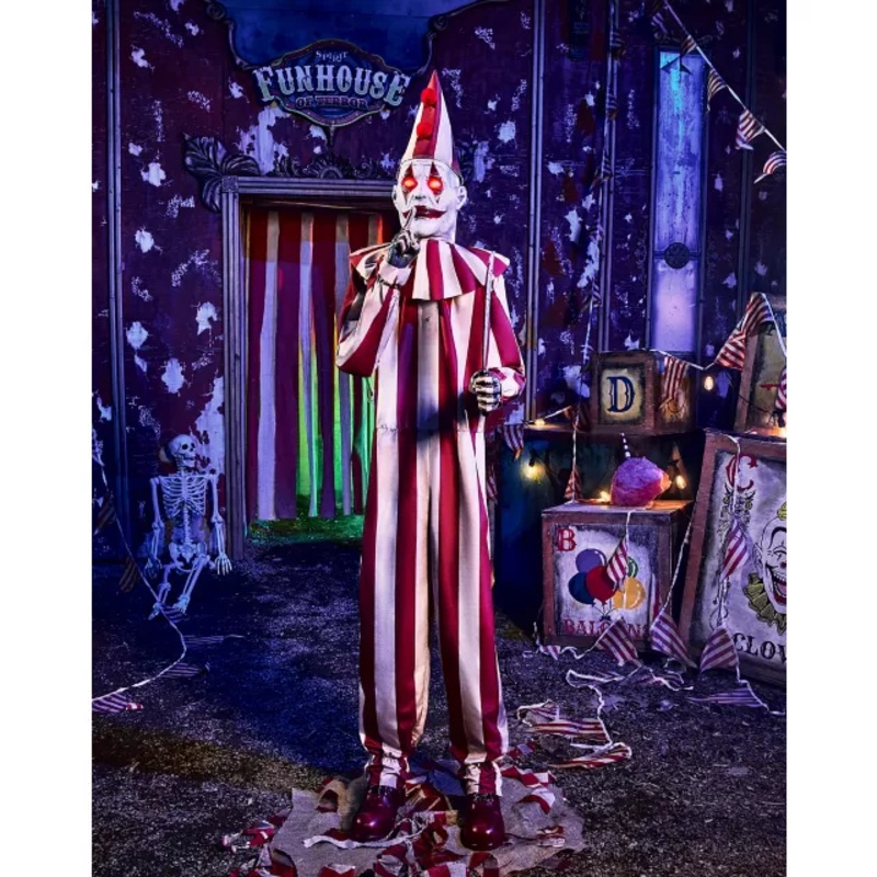 6 Ft 9 In Silent and Deadly Clown Animatronic