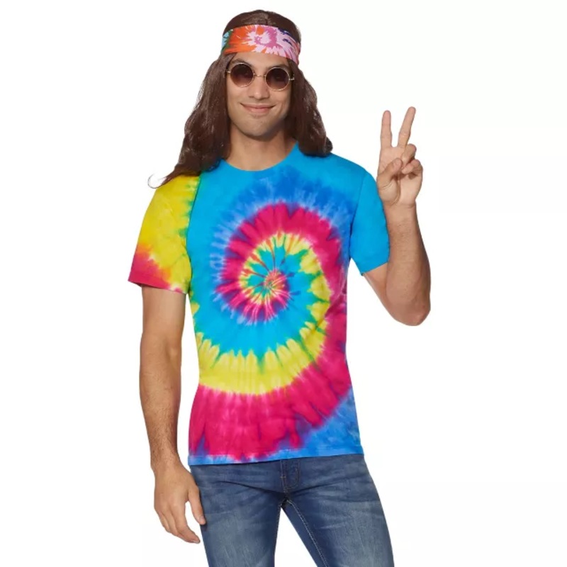 '60s Tie Dye T Shirt MULTI-COLOR ADULT SMALL