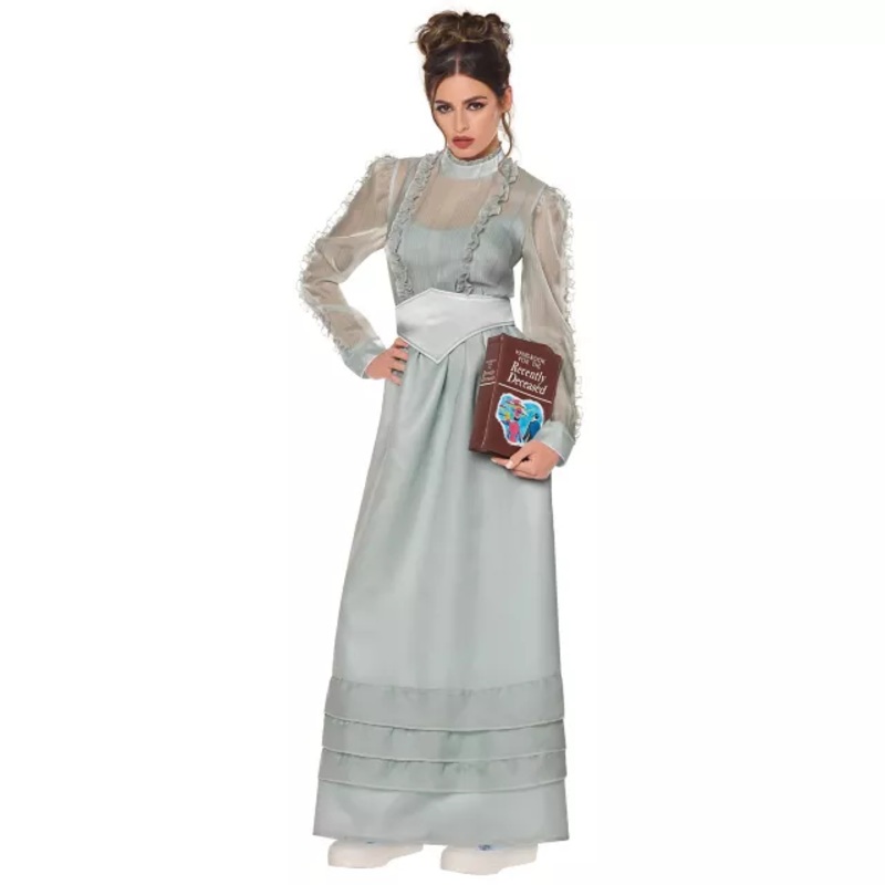 Adult Astrid Deetz Plus Size Dress Costume - Beetlejuice Beetlejuice GRAY 1X