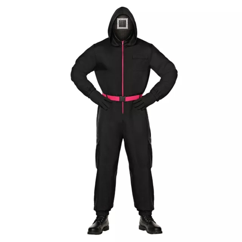 Adult Black Guard Costume - Squid Game RED SMALL/MEDIUM