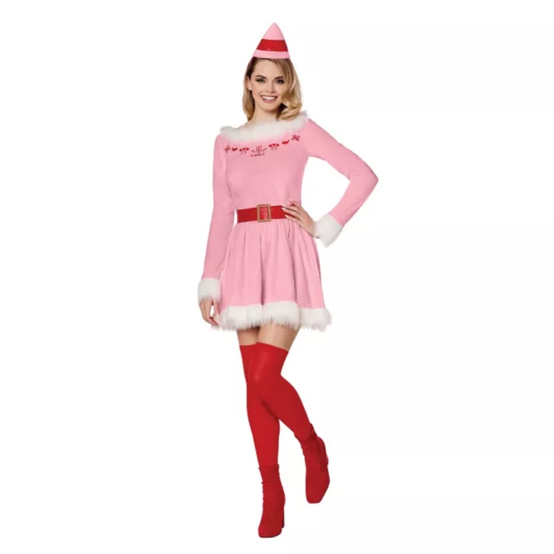 Adult Jovie Dress Costume - Elf PINK ADULT SMALL