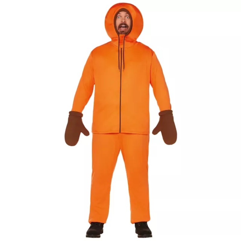 Adult Kenny Costume Kit - South Park ORANGE ADULT MEDIUM