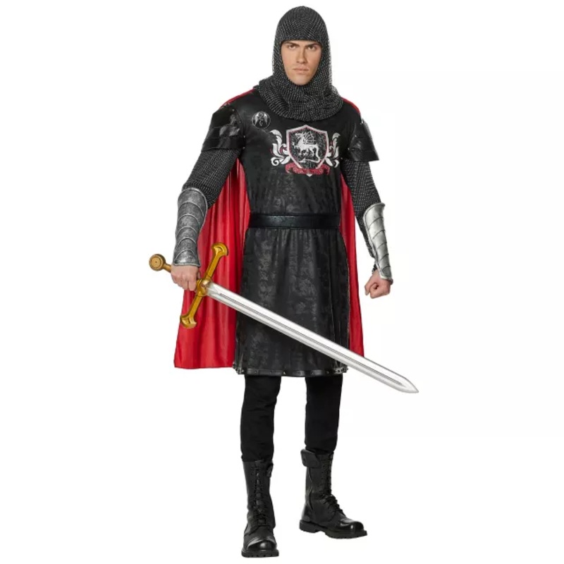 Adult Medieval Knight Costume BLACK ADULT MEDIUM
