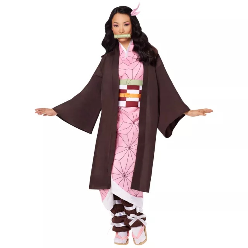 Adult Nezuko Costume - Demon Slayer LIGHT PINK ADULT EX SMALL