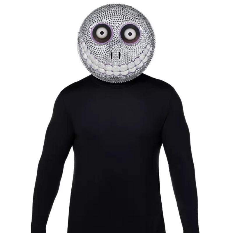 Barrel Bling Half Mask - The Nightmare Before Christmas WHITE ONE SIZE FITS MOST